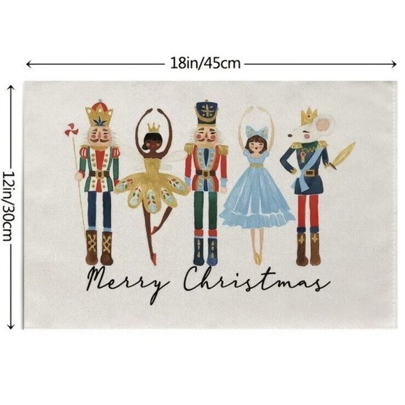 Nutcracker Christmas Holiday Nutcrackers Linen Placemats 4 - Picture 4 of 6